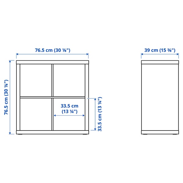 Illustration with measurements for the product: KALLAX.