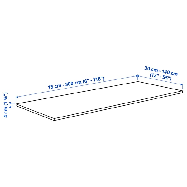 KASKER Custom made worktop, white mineral effect/quartz, 1 m²x4.0 cm