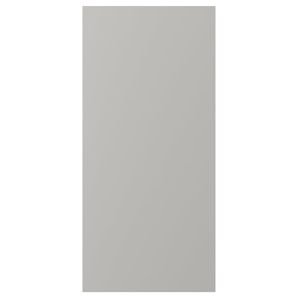 LERHYTTAN light grey kitchen cabinet with bevelled edges and birch veneer.