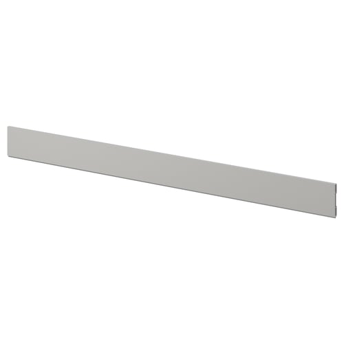 LERHYTTAN light grey kitchen plinth, birch veneer, rectangular, bevelled edges.