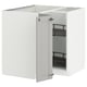 White METOD kitchen cabinet with shelves open for organisation.