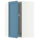 METOD Corner wall cabinet with carousel, white/Lerhyttan blue, 68x100 cm