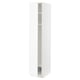 White kitchen cabinet with shelves, tall, modern design.