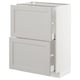 White METOD kitchen cabinet with both drawers and shelves.