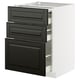 METOD black drawers, white cabinet, modern kitchen design.
