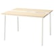 MITTZON light wood desk with white legs, simple rectangular design, perfect for meetings.
