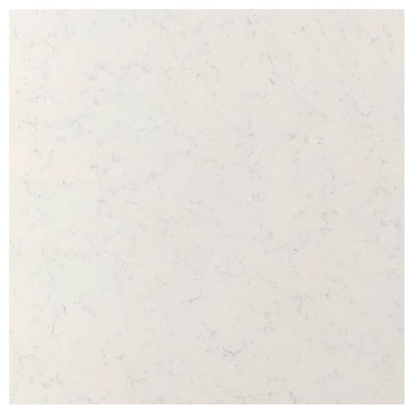 White marble-like quartz wall panel, smooth and stain-resistant, designed for kitchen walls.