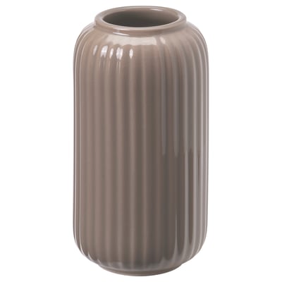 STILREN Vase, dark grey-beige, 12 cm
