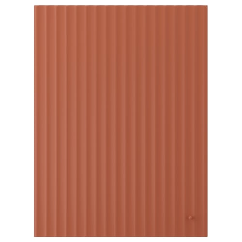 TERRSJÖ Door, red-brown wave pattern, 60x80 cm