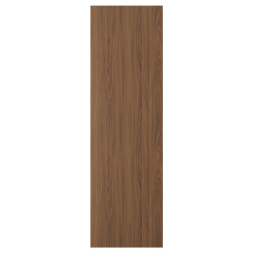 Brown wooden panel door with smooth walnut finish.