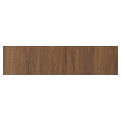 TISTORP walnut-brown wooden slab, sleek, rectangular, modern grain pattern.