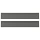 Two rectangular dark grey flat panels, likely kitchen cabinet fronts, with a smooth modern design, laid side by side.