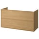 ÄNGSJÖN light oak bathroom cabinet, wall-mounted with drawers, simple minimalist design.