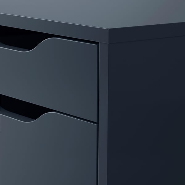 Dark grey ALEX drawer unit with modern design, smooth surfaces, and clean lines. Drawers open seamlessly for efficient storage.