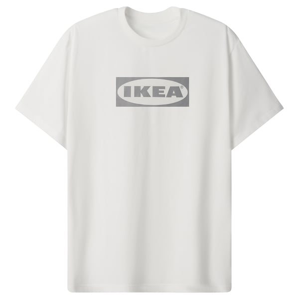 White IKEA t-shirt, 100% cotton, front logo.