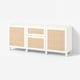 BESTÅ Storage combination with drawers, white Studsviken/Stubbarp/white poplar, 180x42x74 cm