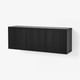 BESTÅ Wall-mounted cabinet combination, black-brown/Timmerviken black, 180x42x64 cm