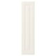 A tall, off-white BODBYN cabinet door with a smooth, lacquered finish. It a central bevelled panel, giving it a classic, traditional look.