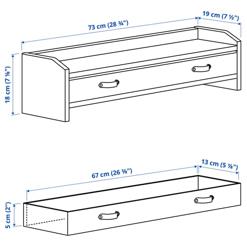 Illustration with measurements for the product: BRYTNING.