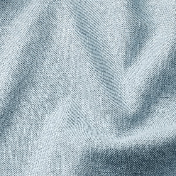 Closeup of textured, grey fabric on EKHOLMA sofa-bed. Shows intricate weaving pattern, highlighting quality and comfort.
