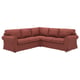 EKTORP Corner sofa, 4-seat, Kilanda brown-red