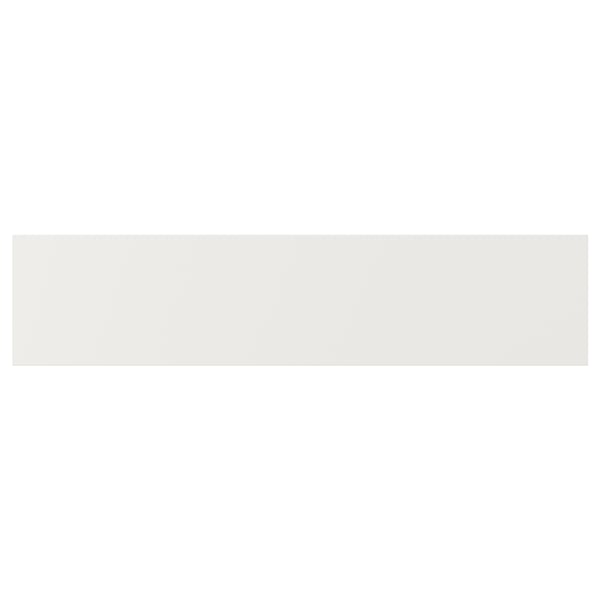 ENHET: white cabinet with plastic foil, square edges, 10-year guarantee.