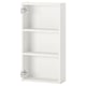 White wall cabinet, part of ENHET series, with two shelves. Made from fibreboard and particleboard, has a rectangular shape.