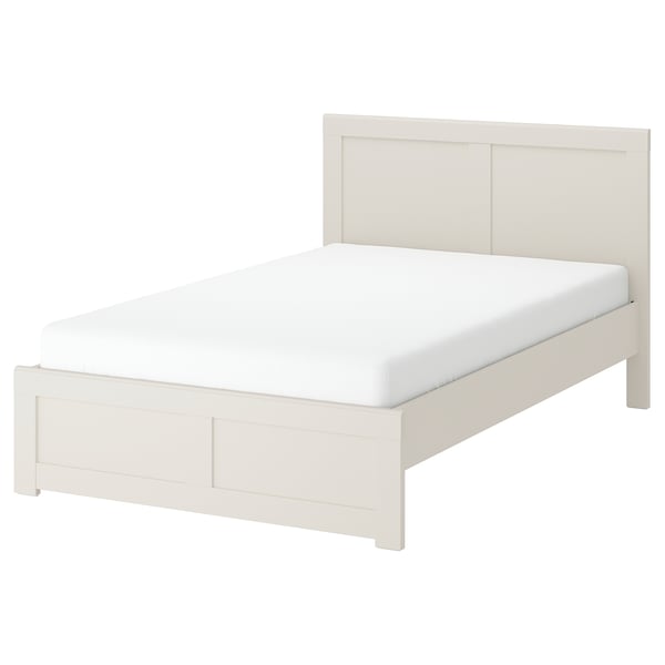 FÅGELFJÄLLET Bed frame, off-white, 120x200 cm