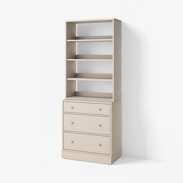 HAVSTA Storage combination, grey-beige, 81x47x212 cm