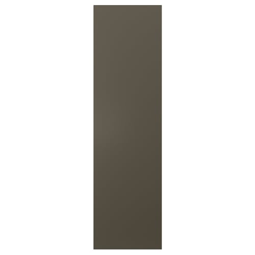 A dark brown rectangular HAVSTORP kitchen cabinet panel. Its smooth, simple, and uniform in design.