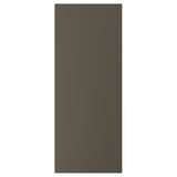 A HAVSTORP door in dark brown with a smooth surface. Its rectangular and made from acrylic paint and fibreboard, featuring clean straight lines.