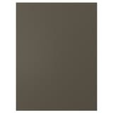 Dark brown wooden panel, smooth finish, rectangular shape.
