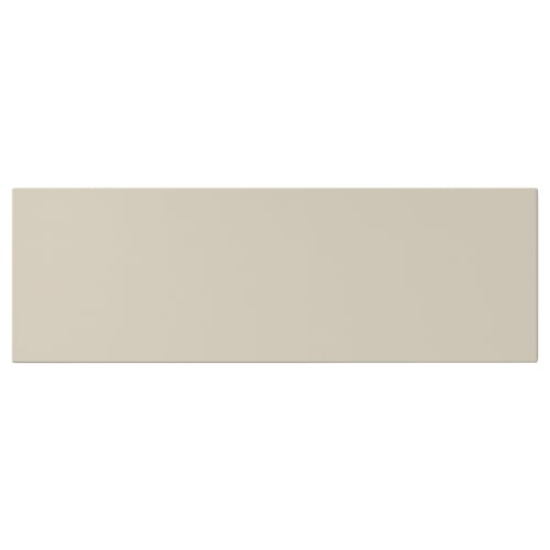 Beige HAVSTORP smooth modern kitchen cabinet front in acrylic paint.