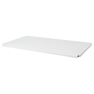 IVAR white shelf, rectangular, made of steel with powder coating.