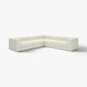 L-shaped JÄTTEBO modular sofa, cream-colored, soft and modern design with storage.