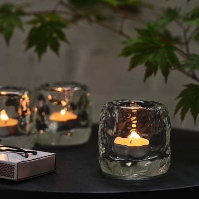 JUBLA Unscented tealight, white, 5.5 hr