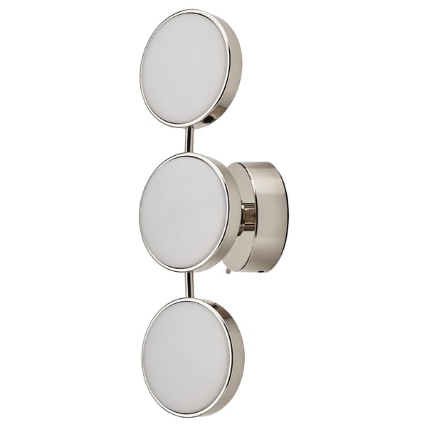 KABOMBA wall lamp, triple round leds, chrome finish, modern art deco style.