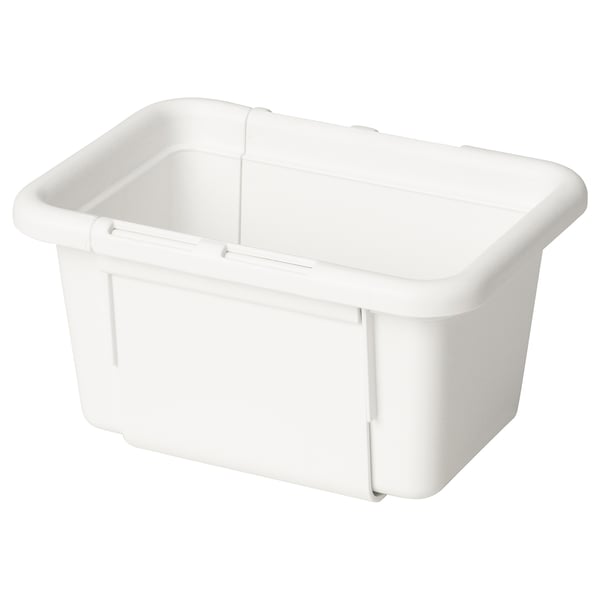 KACKLA white extendable box, plastic, rectangular shape, minimalist design.