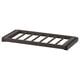 Black KOMPLEMENT trouser hanger with grid frame. Modern, sturdy, pull-out design for efficient storage.