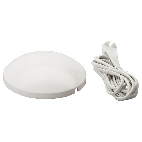 KOPPLA white ceiling cup and 3m extension cord, plastic material, circular shape, neat and tidy design.