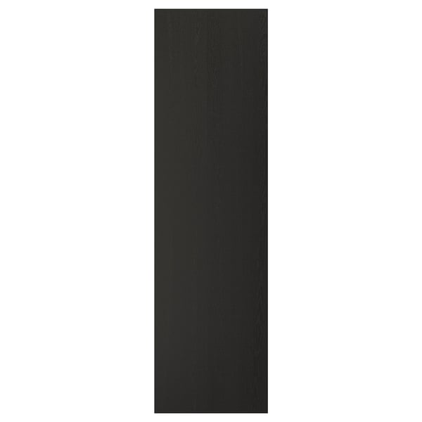 LERHYTTAN black kitchen cabinet with bevelled edges and solid wood frame.