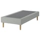 LYNGÖR Spring mattress base, incl leg/Tibbleby beige/grey, 90x200 cm