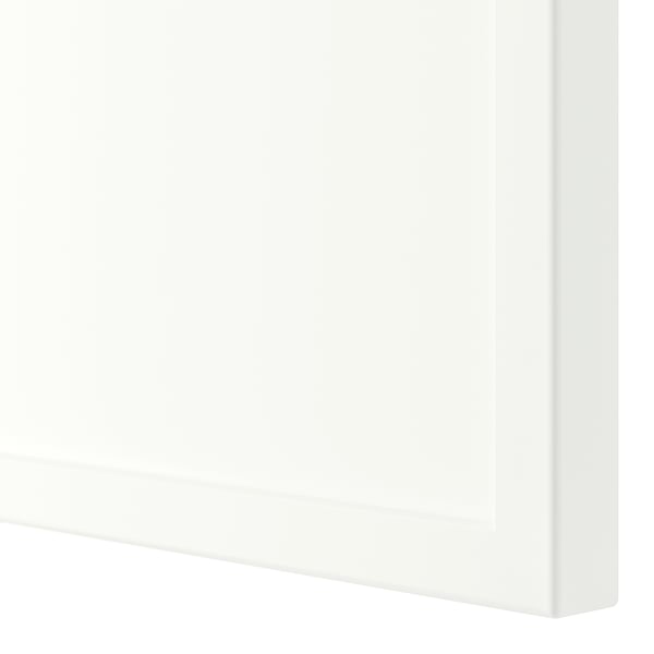White kitchen cabinet edge, sleek modern design, glossy finish.