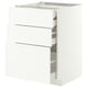 METOD / MAXIMERA Base cb 3 frnts/2 low/1 md/1 hi drw, white/Aspudden matt white, 60x60 cm