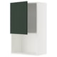 METOD kitchen cabinet, white with dark green door, boxy shape.