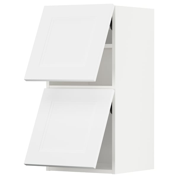 White METOD kitchen cabinets with modern design.