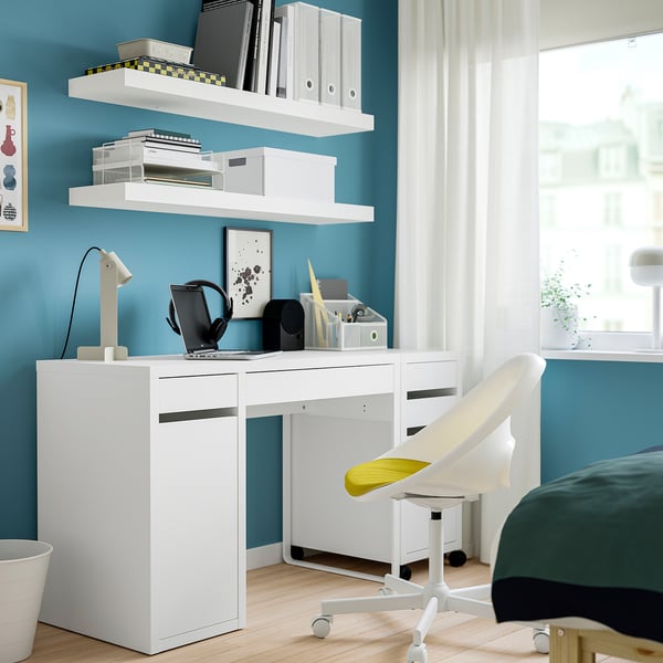 MICKE Desk, white, 105x50 cm
