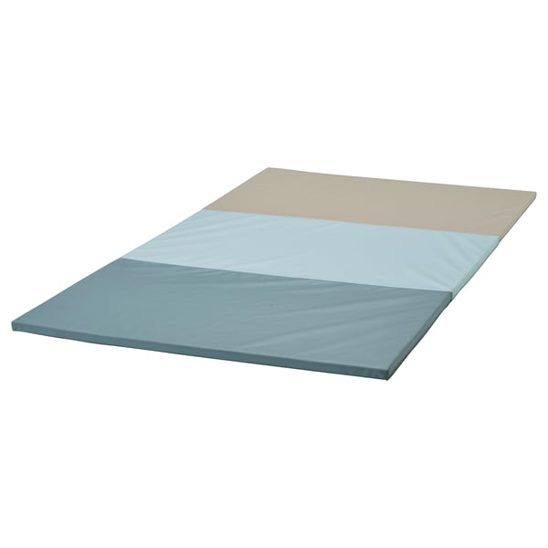 PASSBIT Folding gym mat, blue, 120x225 cm