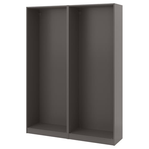 PAX wardrobe frame, dark grey, rectangular, minimalist design.