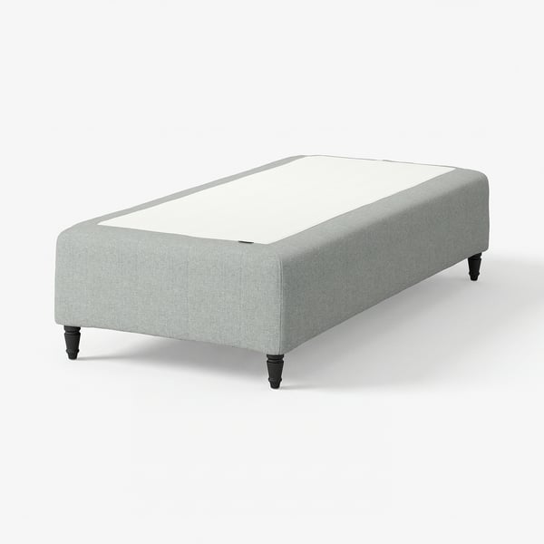 RÅHOLMAR Pocket spring mattress bse, 5 zones, incl leg medium firm/Tibbleby beige/grey, 105x200 cm